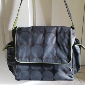 OiOi Charcoal Dot Messenger Diaper Bag